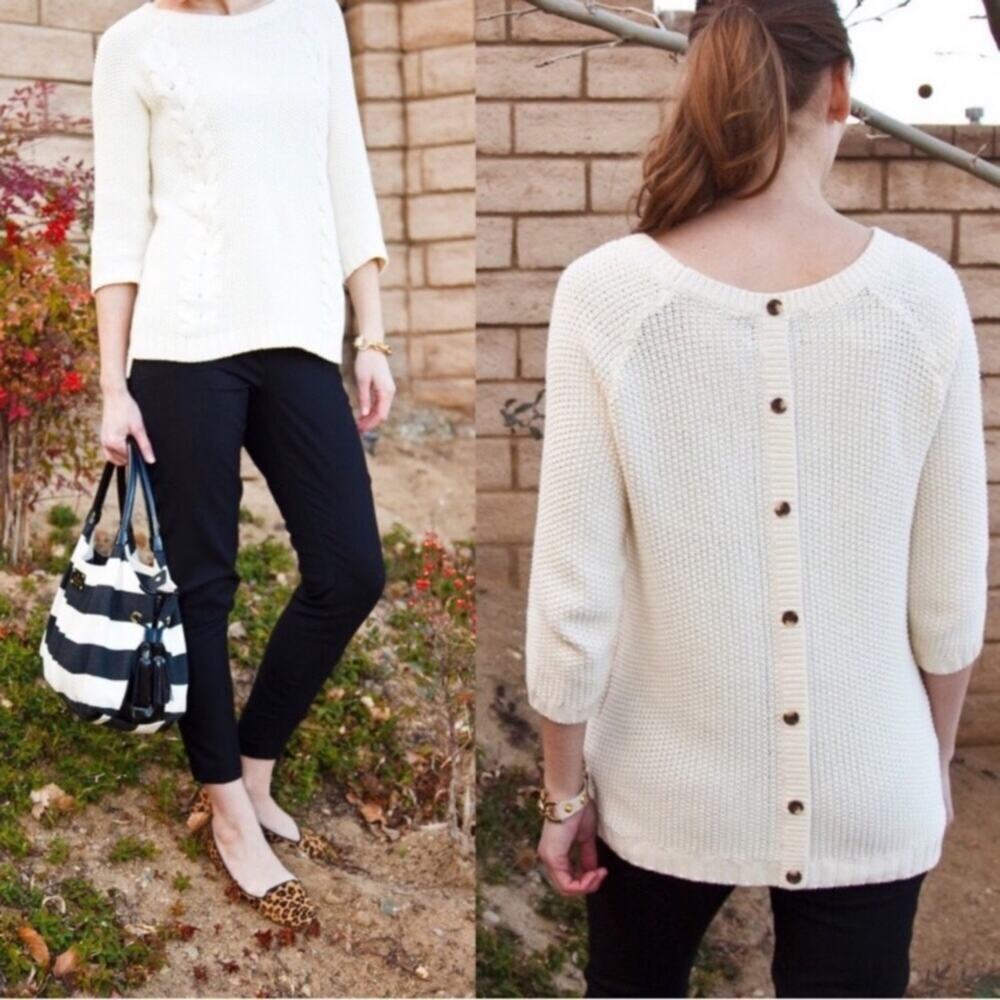 Cynthia Rowley Button Back Sweater